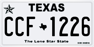 TX license plate CCF1226