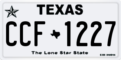 TX license plate CCF1227