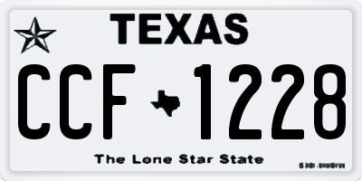 TX license plate CCF1228