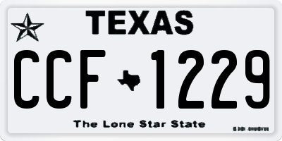 TX license plate CCF1229