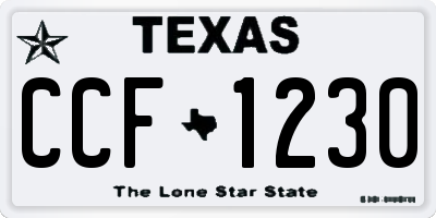 TX license plate CCF1230