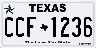 TX license plate CCF1236