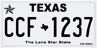 TX license plate CCF1237