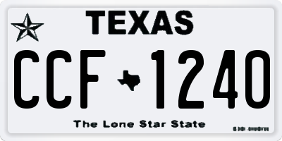TX license plate CCF1240