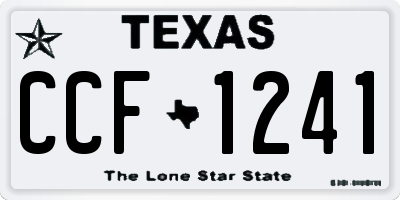TX license plate CCF1241