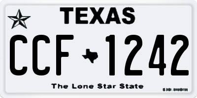 TX license plate CCF1242