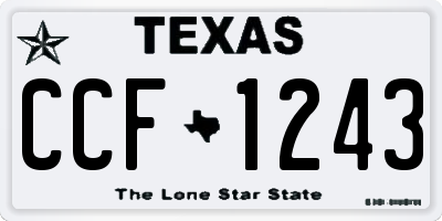 TX license plate CCF1243