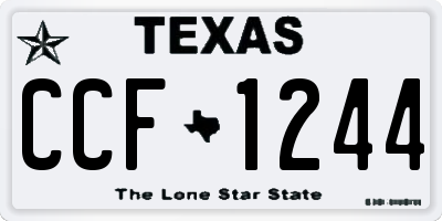 TX license plate CCF1244
