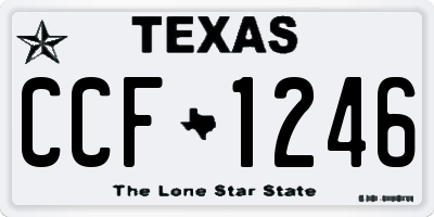 TX license plate CCF1246