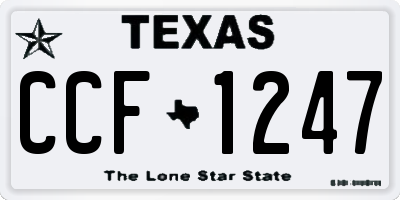 TX license plate CCF1247
