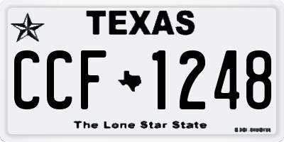 TX license plate CCF1248
