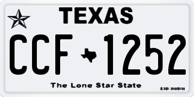 TX license plate CCF1252