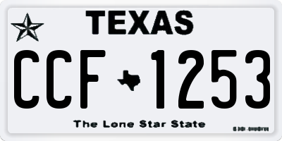 TX license plate CCF1253