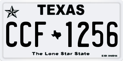 TX license plate CCF1256