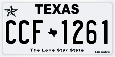 TX license plate CCF1261