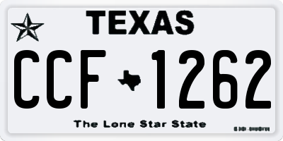 TX license plate CCF1262