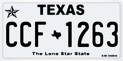 TX license plate CCF1263