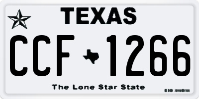 TX license plate CCF1266