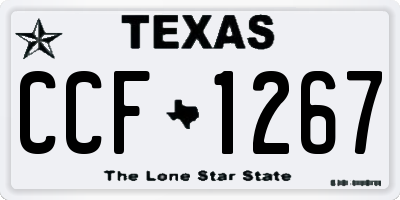 TX license plate CCF1267