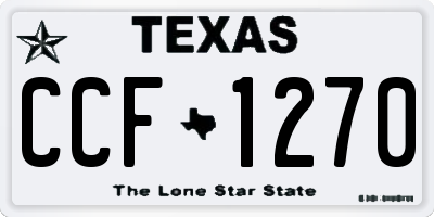 TX license plate CCF1270