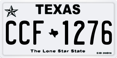 TX license plate CCF1276