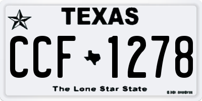 TX license plate CCF1278