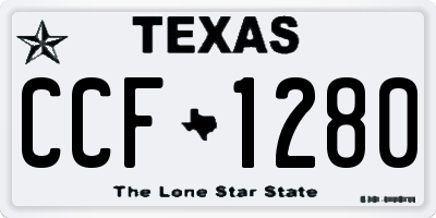TX license plate CCF1280