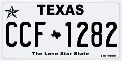 TX license plate CCF1282