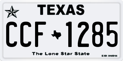 TX license plate CCF1285