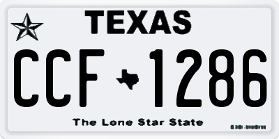 TX license plate CCF1286