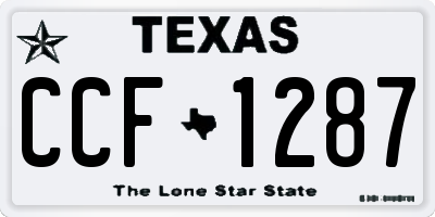 TX license plate CCF1287