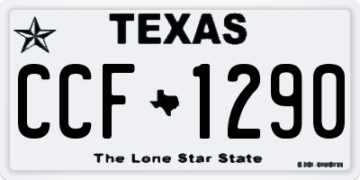 TX license plate CCF1290