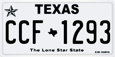 TX license plate CCF1293