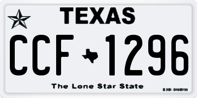TX license plate CCF1296