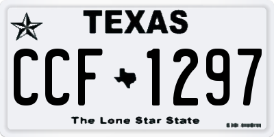 TX license plate CCF1297