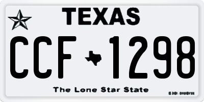 TX license plate CCF1298