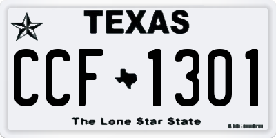 TX license plate CCF1301