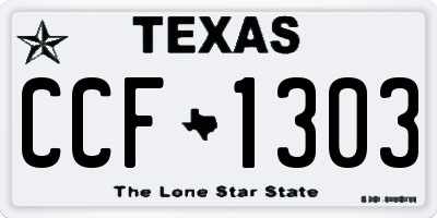 TX license plate CCF1303