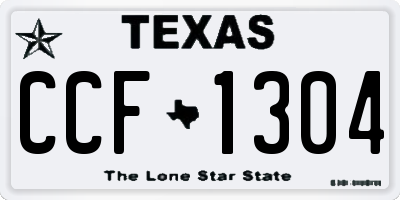 TX license plate CCF1304