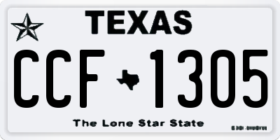 TX license plate CCF1305
