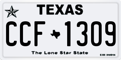 TX license plate CCF1309