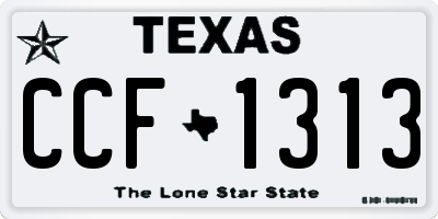 TX license plate CCF1313