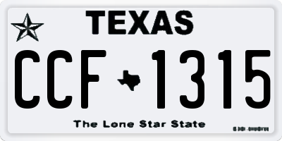 TX license plate CCF1315