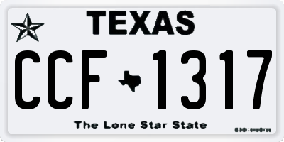 TX license plate CCF1317