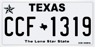 TX license plate CCF1319