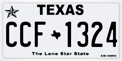 TX license plate CCF1324
