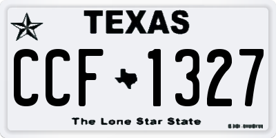 TX license plate CCF1327