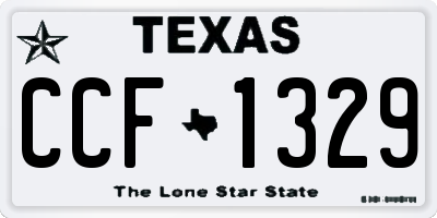 TX license plate CCF1329