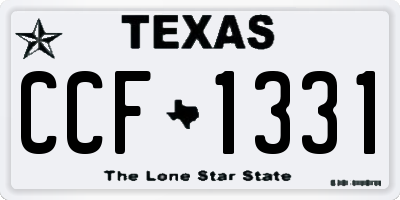 TX license plate CCF1331