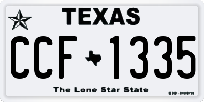 TX license plate CCF1335